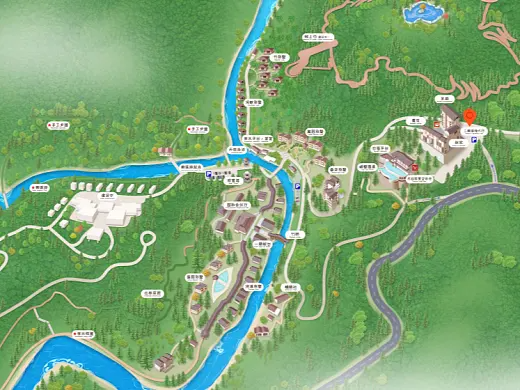 蒙山结合景区手绘地图智慧导览和720全景技术，可以让景区更加“动”起来，为游客提供更加身临其境的导览体验。